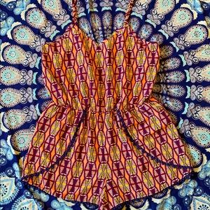 Romper hippie bright summer fun outfit